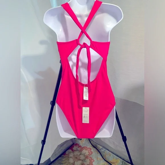 NWT Cupshe pink, one piece bathing suit,  size M - Picture 6 of 7